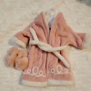 American Girl Robe with slippers and hanger